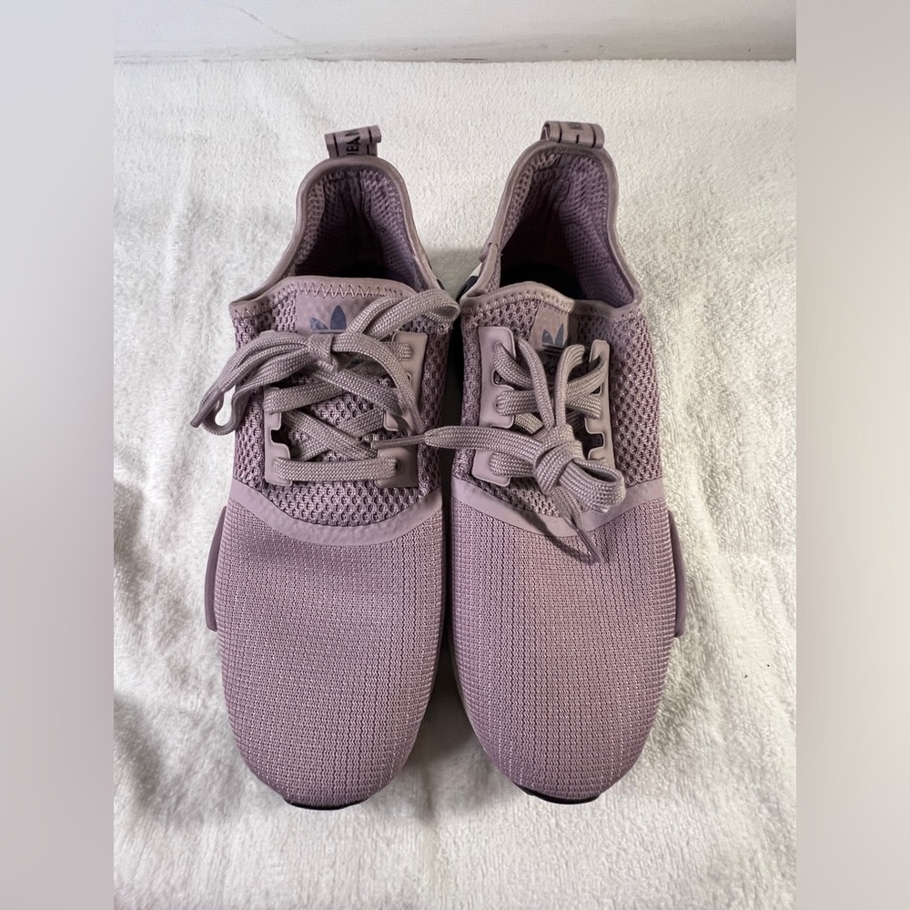 Adidas NMD_R1 Refined Running Shoes. Women’s size 7.5, purple & white.